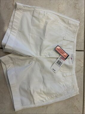 Vineyard Vines White Cotton Chino Shorts